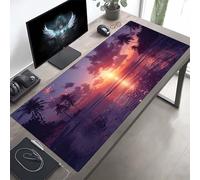 Mouse Mat Sunset Large Gaming Mouse Pad Yellow Stitched Edges, Mousepad Non Slip Rubber Base, Waterproof Soft Cloth, Computer Accessories for Office Decoration 1600x800x3 mm PjY7850 K-5
