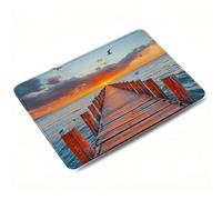 Mouse Mat, Sunset Mouse Pad, Washable Small Mousepads, 320x260x3mm, Mousemat with Non-Slip, Portable Desk Mat for Laptop Working Studying, Smooth Surface Desk Accessories, Waterproof, Bridge 0o-621