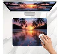 Mouse Mat Sunset Tree (1), Small Mouse Pad 29 x 24 cm, Ultra Thin Improves Speed and Accuracy, Non-Slip Rubber Base, with Stitched Edges, Wear-Resistant, Waterproof Mousepad for Office & Home j0j-321