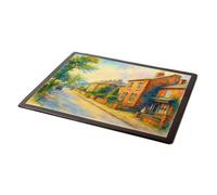 MOUSE MAT - Swan Bank, Little Madeley - Vintage Art Style