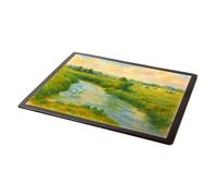 MOUSE MAT - Swans On the River Axe, Axminster - Vintage Art Style