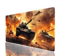 Mouse Mat Tank Large Gaming Mouse Pad 32x16x0.12Inch, Desk Mat Large as Mousepad for Laptop Desktop Pc Gaming Keyboard Improve Accuracy and Speed, War Mousemat for Desk Decor Gifts for Men JXL-2883