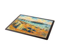 MOUSE MAT - The Beach & West Pier, Brighton - Vintage Art Style