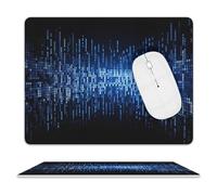 Mouse Mat The Blue Binary Table Mat Small Durable Gaming Mouse Pad, For Office, Laptop, Study, Home, 25x30cm