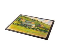 MOUSE MAT - The Bowling Green in the Park, Llantrisant - Vintage Art Style