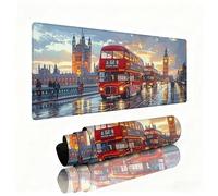 Mouse Mat The Bus xxl 600x400x3mm Desk Pad City Gaming Mouse Mat with Stitched Edges Waterproof Surface Wear-Resistant,Non-Slip Rubber Base Improves Speed and Accuracy for Christmas Decorations W1-440