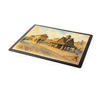 MOUSE MAT - The Butter Cross & Town Hall, Witney (a) - Vintage Art Style