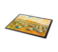 MOUSE MAT - The Caravan Site, Trecco Bay, Porthcawl (c) - Vintage Art Style