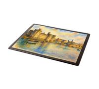 MOUSE MAT - The Castle & Town, Caernarvon - Vintage Art Style