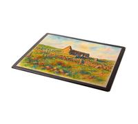 MOUSE MAT - The Church & Celtic Cross, Kilmory Knap - Vintage Art Style