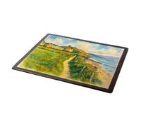 MOUSE MAT - The Cliff Walk & Castle, Criccieth - Vintage Art Style