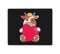 Mouse Mat The Cow With Love In Her Arms Improves Speed And Precision Desk Pad Waterproof Gaming Mousepad For Home Work Pc 25X30Cm