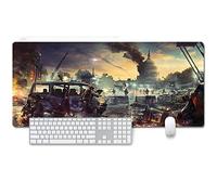 Mouse Mat The Division XXL Anime Mouse Pad, Speed Gaming Mouse Mat, Extra Large 900 x 400 x 3mm, Water-Resistant Mousepad with Non-Slip Rubber Base,Smooth Cloth Surface for computer PC, F