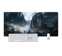 Mouse Mat The Division XXL Anime Mouse Pad, Speed Gaming Mouse Mat, Extra Large 900 x 400 x 3mm, Water-Resistant Mousepad with Non-Slip Rubber Base,Smooth Cloth Surface for computer PC, J
