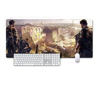 Mouse Mat The Division XXL Anime Mouse Pad, Speed Gaming Mouse Mat, Extra Large 900 x 400 x 3mm, Water-Resistant Mousepad with Non-Slip Rubber Base,Smooth Cloth Surface for computer PC, C