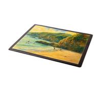 MOUSE MAT - The Glen & St Bride's Beach, Saundersfoot - Vintage Art Style