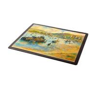 MOUSE MAT - The Harbour, Conway (b) - Vintage Art Style