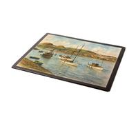MOUSE MAT - The Harbour, Conway (c) - Vintage Art Style