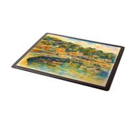 MOUSE MAT - The Harbour, Lyme Regis (a) - Vintage Art Style