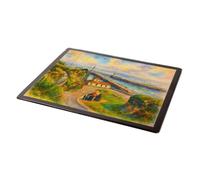 MOUSE MAT - The Harbour & Marine Parade, Whitby - Vintage Art Style