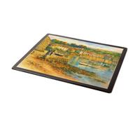 MOUSE MAT - The Harbour, Mousehole (b) - Vintage Art Style