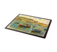 MOUSE MAT - The Harbour, Mousehole (c) - Vintage Art Style