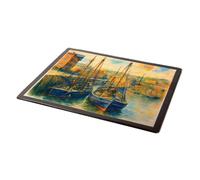 MOUSE MAT - The Harbour, Padstow (a) - Vintage Art Style