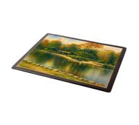 MOUSE MAT - The Lake, Clifton Park, Rotherham - Vintage Art Style