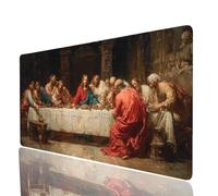 Mouse Mat The Last Supper Large Gaming Mouse Pad 56x24x0.12Inch Desk Mat Large as Mousepad for Laptop Desktop Pc Gaming Keyboard Improve Accuracy and Speed, Man Mousemat for Desk Decor Gifts Model7156