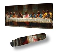 Mouse Mat The Last Supper Mouse Pad Large 70x40 cm XXL Waterproof Desk Matt with Non-Slip Rubber Base, Extended Comfortable Gaming Mousemat Man Keyboard Mat, for Gaming Office Desk Decor Gifts S-5997