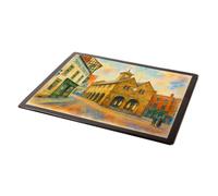 MOUSE MAT - The Market House, Ross-On-Wye - Vintage Art Style