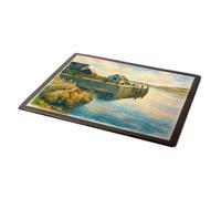 MOUSE MAT - The Pier, Lochmaddy, North Uist - Vintage Art Style
