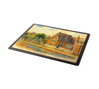 MOUSE MAT - The School, Little Common - Vintage Art Style