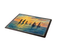 MOUSE MAT - The Scotch Fleet off Lowestoft Casting Off - Vintage Art Style
