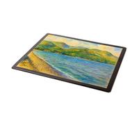 MOUSE MAT - The Shore & Mourne Mountains, Rostrevor - Vintage Art Style