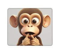 Mouse Mat The Silent Monkey Comfortable Mousepad Stitched Edges Mouse Pad For Work Studying Typing 25X30cm