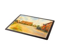 MOUSE MAT - The Village & Maypole, Huby - Vintage Art Style