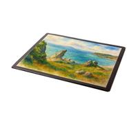 MOUSE MAT - The White Lady Rock Port Patrick Cemaes Bay - Vintage Art Style