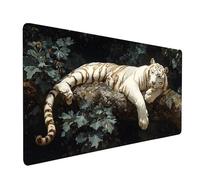 Mouse Mat Tiger Gaming Mousepad Large 900x400x3mm, Desk Mat for Wireless Mouse Keyboard Laptop, Waterproof Mousemat Landscape Stitched Edges Non-Slip Rubber Base for Home Office Gaming Desk model-5246