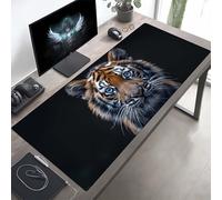 Mouse Mat Tiger Large Gaming Mouse Pad Black Stitched Edges, Mousepad Non Slip Rubber Base, Waterproof Soft Cloth, Computer Accessories for Office Decoration, Gifts 120 x 60cm PjY1918 M-Q