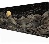 Mouse Mat Topographic Map - 800 x 300 x 3mm, Large Gaming Mouse Pad, XXL mousepad - Large Office Desk Mat - Non-Slip Rubber Base - Improved Precision and Speed - for Office and Home, Landscape - 88328