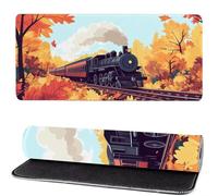 Mouse Mat Tree 500x250x3mm, Mouse Pad Large Train, Desk Accessories, Extra Large Size Improve Mobility Accuracy and Speed, Desk Pad with Non Slip Base and Stitched Edge for Office/Gaming MM-290
