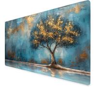 Mouse Mat Tree Mouse Pad Plant Gaming Desk Mat Large 1000x500x3mm, Non-Slip Rubber Base, Waterproof Surface, Stitched Edges, Cute Mousepad for Office and Home Laptop, Desk Accessories For Women K7-495