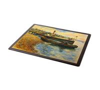 MOUSE MAT - Trefriw Steamer Calling at the Pier, Deganwy - Vintage Art Style