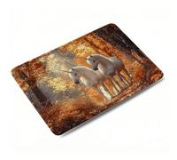 Mouse Mat, Unicorn Mouse Pad, Washable Small Mousepads, 290x240x3mm, Mousemat with Non-Slip, Portable Desk Mat for Laptop Working Studying, Smooth Surface Desk Accessories, Waterproof, Forest 0o-768