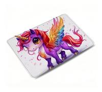 Mouse Mat, Unicorn Mouse Pad, Washable Small Mousepads, 320x260x3mm, Mousemat with Non-Slip, Portable Desk Mat for Laptop Working Studying, Smooth Surface Desk Accessories, Waterproof, White 0o-220