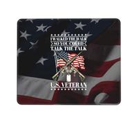 Mouse Mat Us Veteran I Walked The Walk So You Could Talk The Talk Table Mat Decor Durable Mousepad, For Travel, Computer, Home, Work, 25x30cm