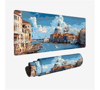 Mouse Mat Venice Mouse Pad Large 1000x500mm, Desk Mat Castle Mousepad, Desk Pad with Non-Slip Base, Extended Waterproof Mousemat, Stitched Edges Keyboard Matt, Home Office Accessories, Gifts H2-319