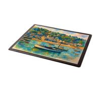 MOUSE MAT - View from Harbour, Lyme Regis - Vintage Art Style