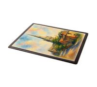 MOUSE MAT - View of St Mary's Church, Redcliffe, Bristol - Vintage Art Style